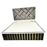 Golden Grid Designer Double Bed