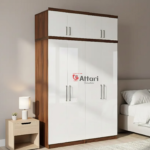 White Overhead Storage Wardrobe