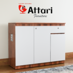 Modern White-Wood Storage Cabinet