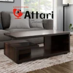 Attari Dark Brown Coffee Table Offset Floating Top