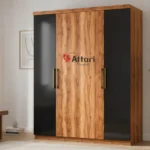 Attari Four Door Wardrobe Wood & Black