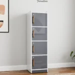 Attari Four Tier White & Grey Storage Locker Cabinet