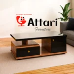 Attari Glossy Black Top Coffee Table Drawer Cabinet